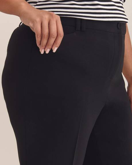 Pantalon de ville noir à jambe droite
