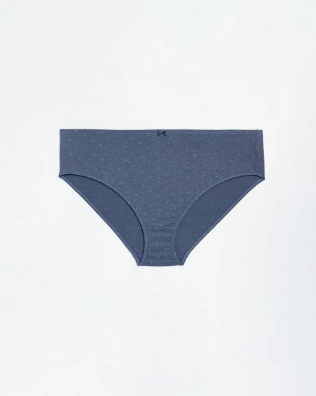 Culotte échancrée en coton à motif de losanges à pois - ti Voglio