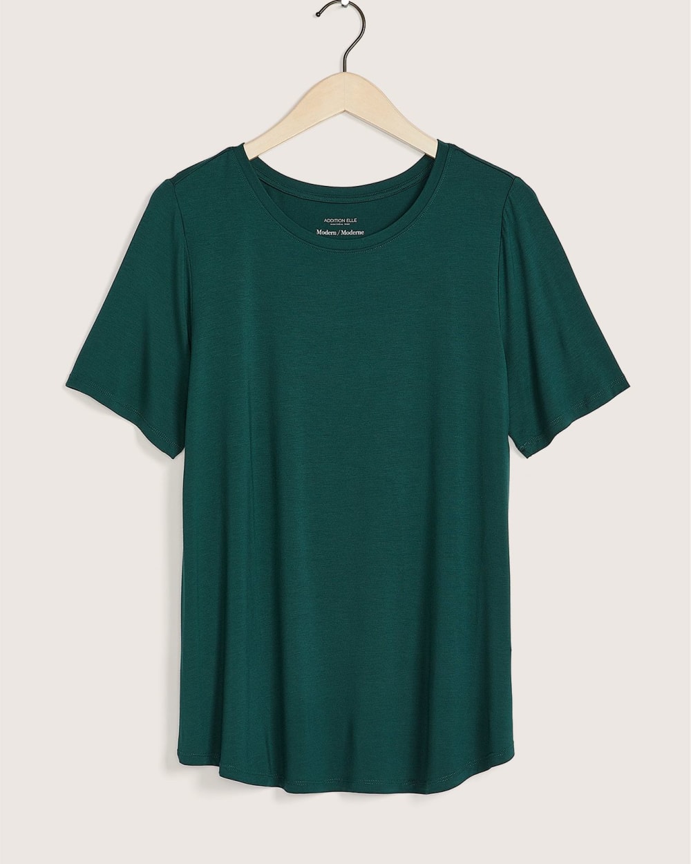 Responsible, Solid Modern-Fit Crew Neck Tee - Addition Elle | Penningtons