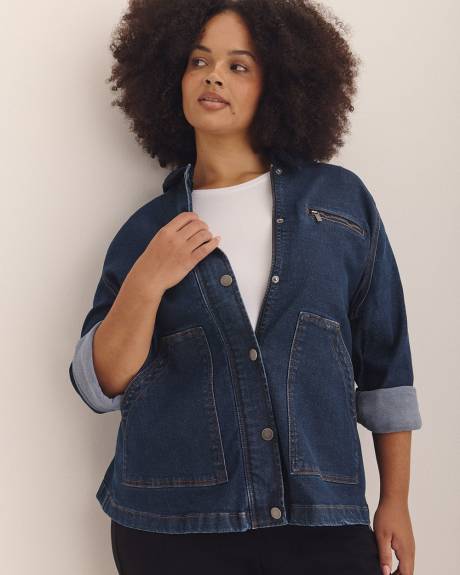 Veste campagnarde en denim foncé - d/C JEANS