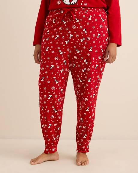 Red Snoopy Pyjama Jogger Pant - ti Voglio