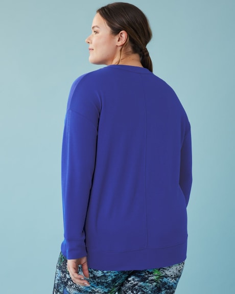 Solid Long-Sleeve Lace-Up Popover - Active Zone