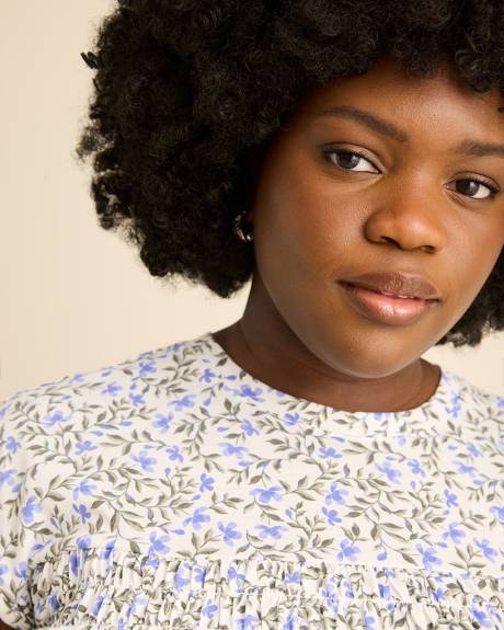 Haut &agrave; manches longues en tricot smock&eacute; - Addition Elle