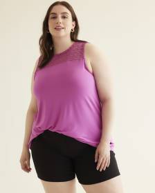 Responsible, Sleeveless Knit Top with Crochet