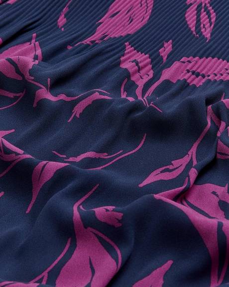 Robe à plis accordéon en crêpe, tissu responsable - Addition Elle