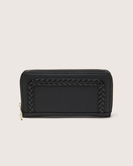 Rectangle Wallet With Braided Detail
