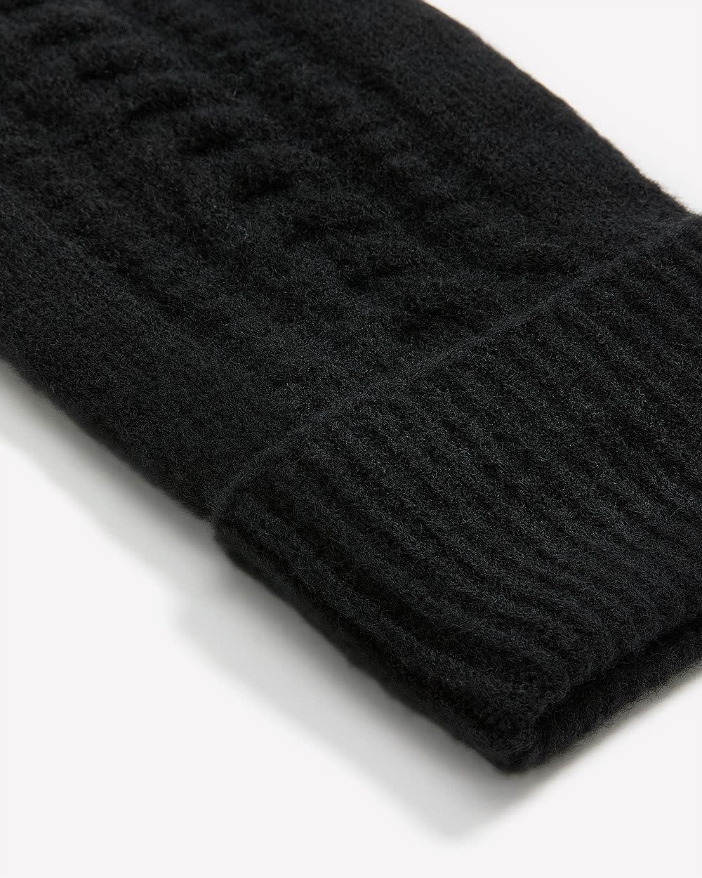 Mitaines en mailles torsadées doublées en molleton Mitaines en mailles torsadées doublées en molleton