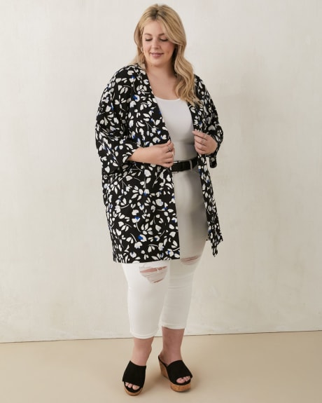 Printed Kimono Sleeve Tunic In Every Story Penningtons