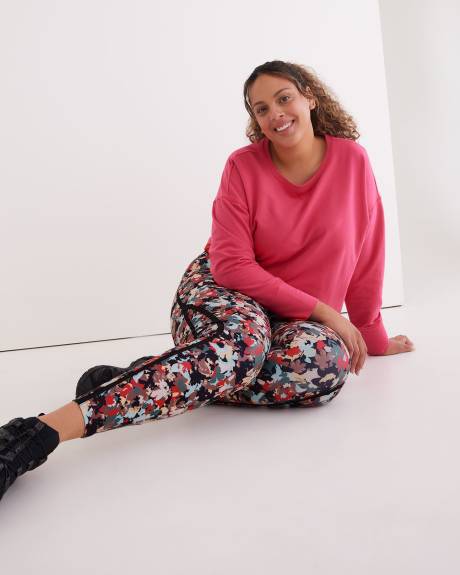 Printed Legging with Mesh Insert - Active Zone