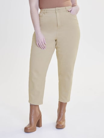 Jean Mom coloré à taille haute, tissu responsable - Addition Elle