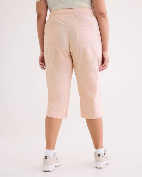 Cotton Capri with Ribbed Waistband