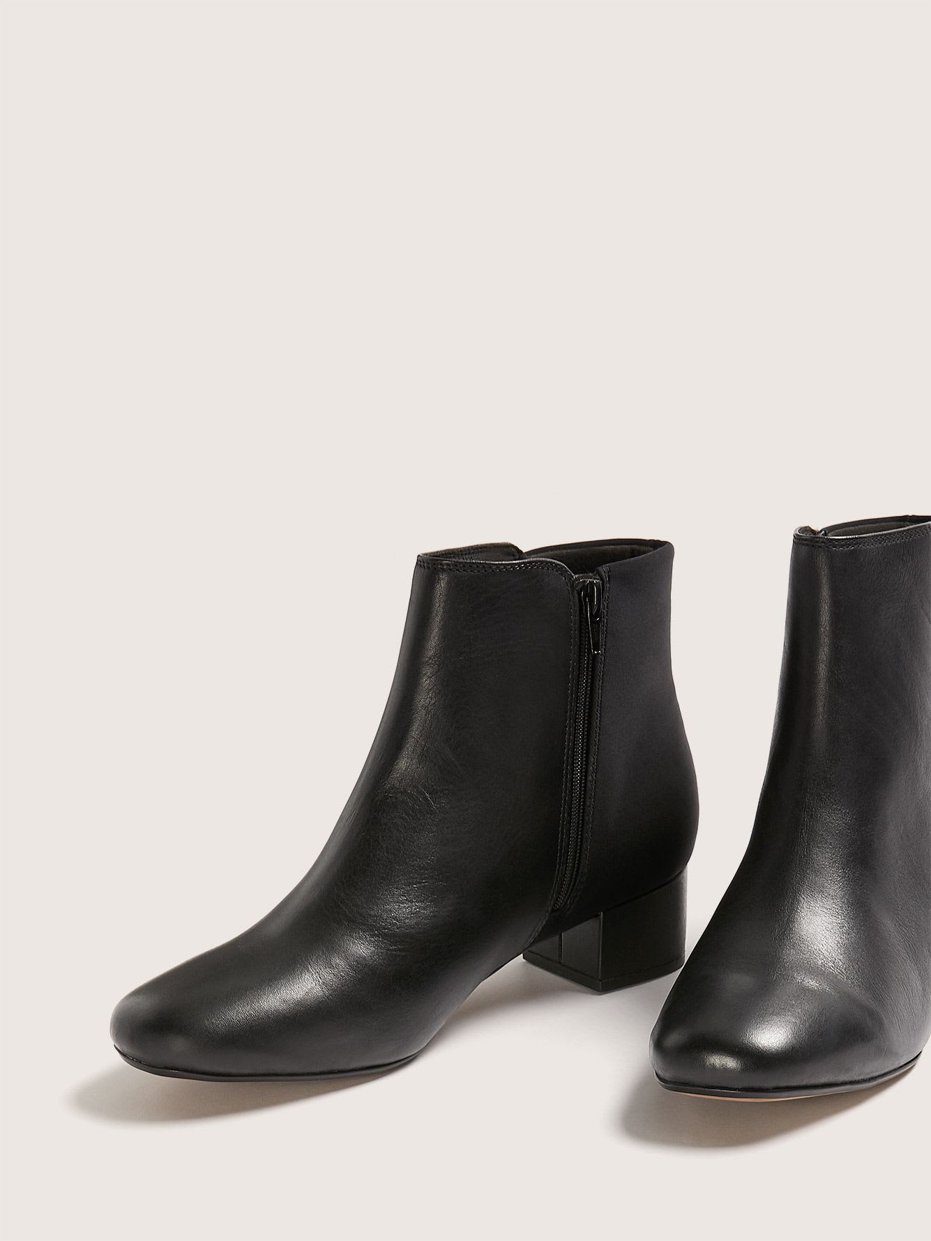 clarks leather side zip ankle boots