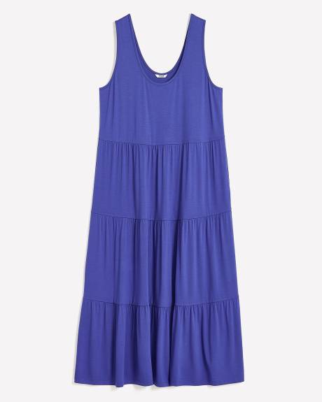 Responsible, Sleeveless Tiered Maxi Dress