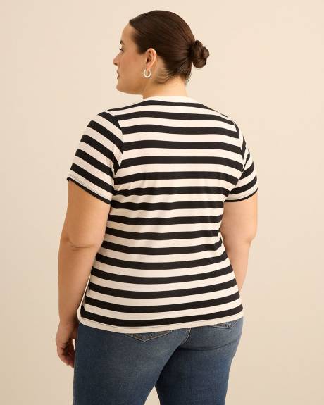 Striped Crewneck Tee - PENN. Essentials