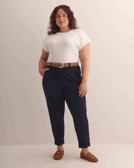Responsible, Petite, Essential Ponte de Roma Tapered-Leg Pant