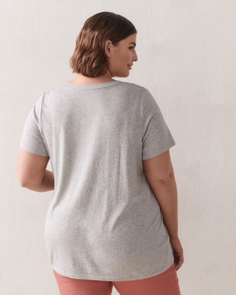 T-shirt coupe boyfriend à col rond - In Every Story