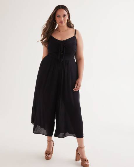 Cropped Wide-Leg Jumpsuit - City Chic