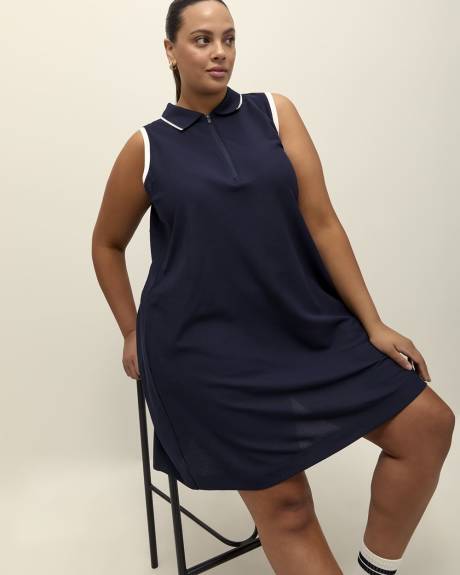 Robe polo évasée sans manches avec dos plissé - Active Zone