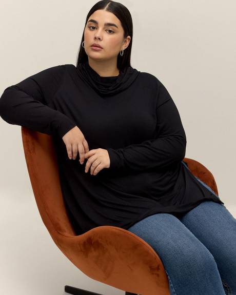 Cowl Neck Knit Tunic