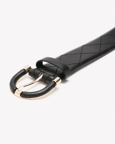 Ceinture matelassée en cuir synthétique