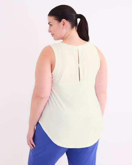 Printed Tank Top with Keyhole Back Detail - Active Zone
