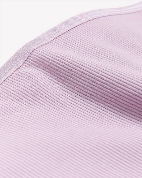 High-Cut Purple Rib Knit Brief - ti Voglio