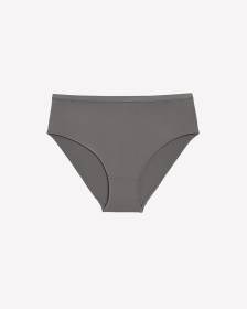 High-Cut Grey Microfibre Brief - ti Voglio