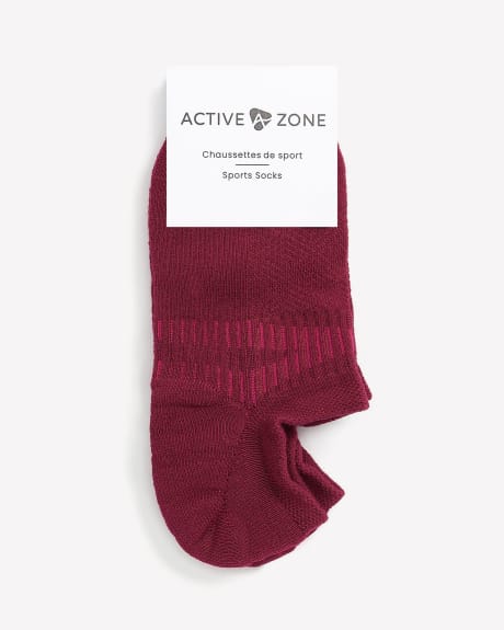 Textured Sports Ankle Socks, Pink - Active Zone