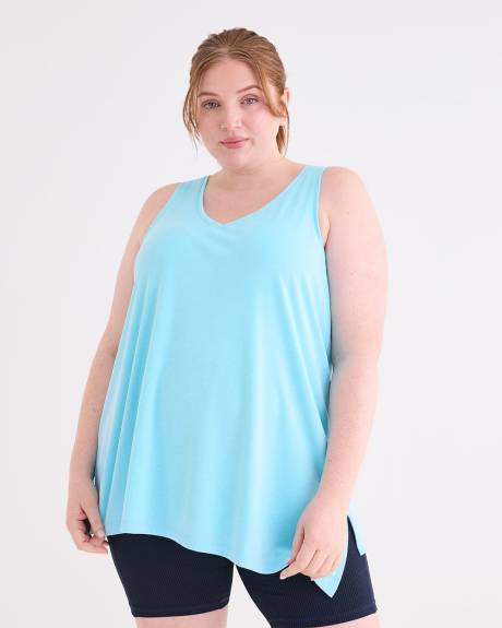 Asymetrical Ribbed Knit Tank - Active Zone