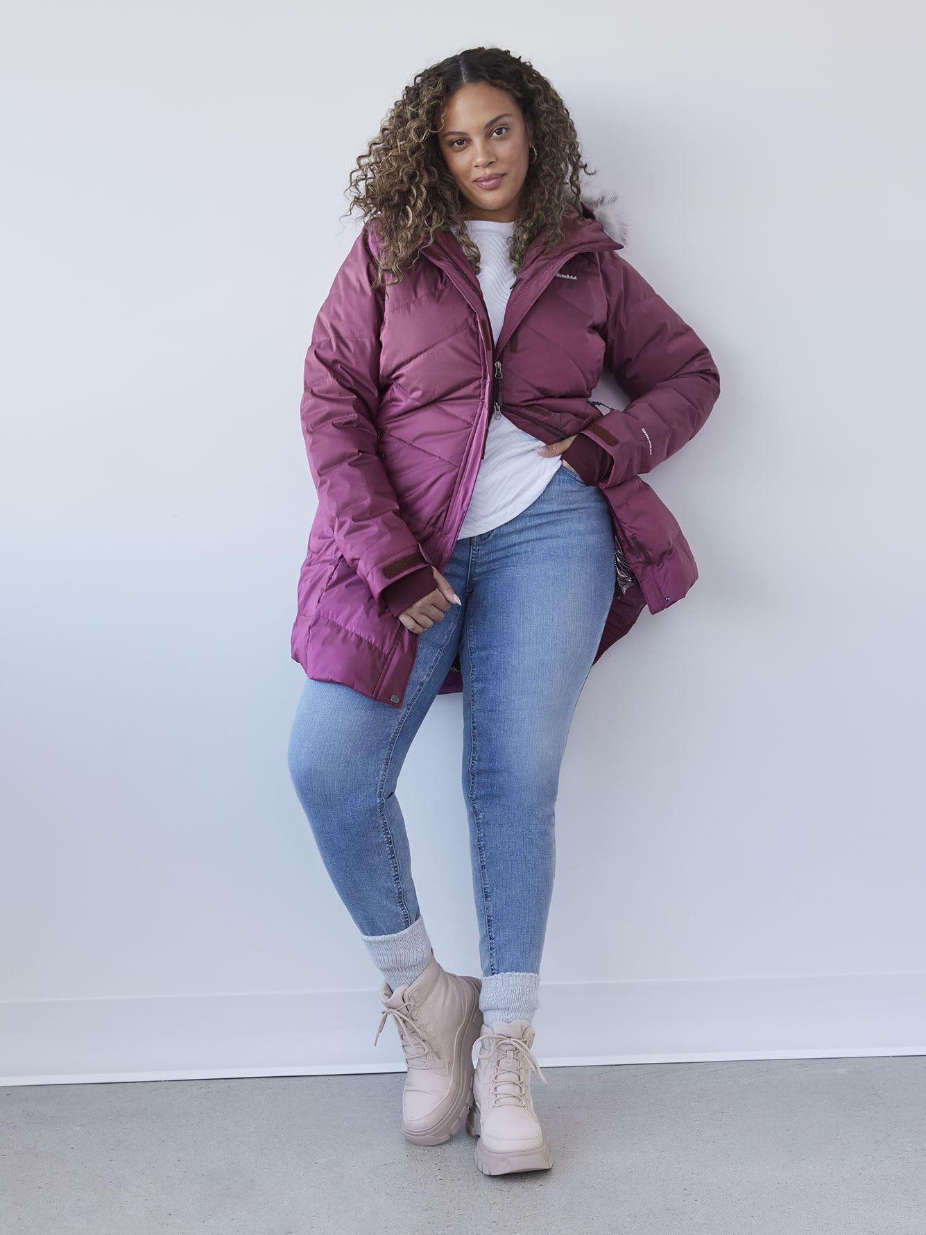 lay d down ii mid length jacket columbia