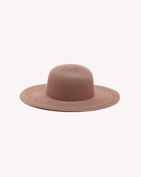 Pink Wide-Rim Straw Hat