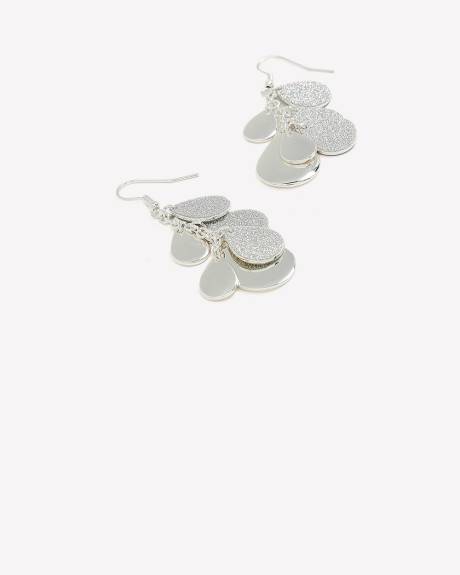 Multi Tear Drop Shape Earring with Paper Glitter