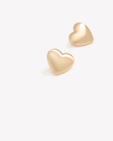 Golden Heart Stud Earrings