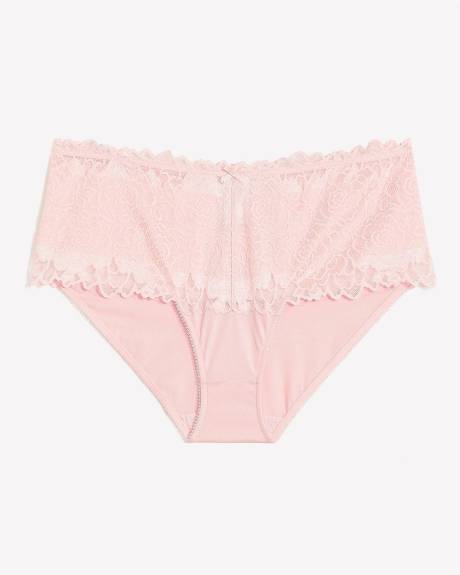 Pink Lace Full Brief - Déesse Collection