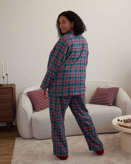 Ensemble-pyjama en flanelle carreautée à fil métallique - ti Voglio