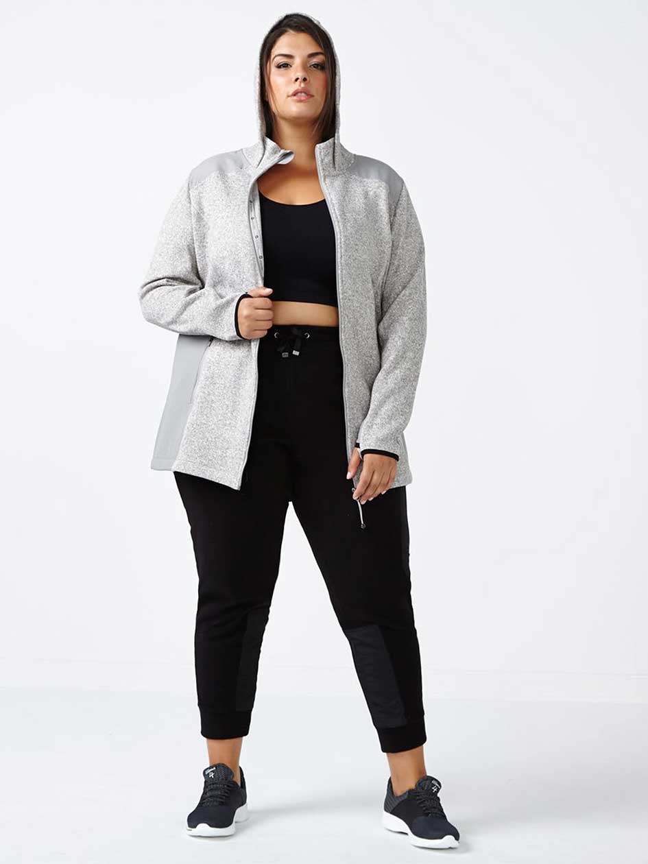 Sports PlusSize Hooded Fleece Jacket Penningtons