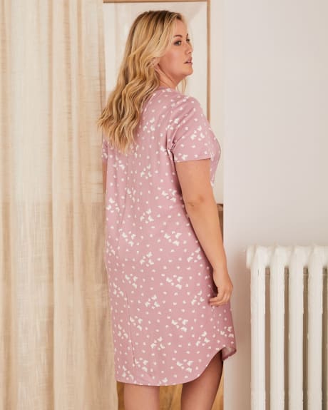 Robe de nuit ultra douce avec imprimé papillon - tiVOGLIO