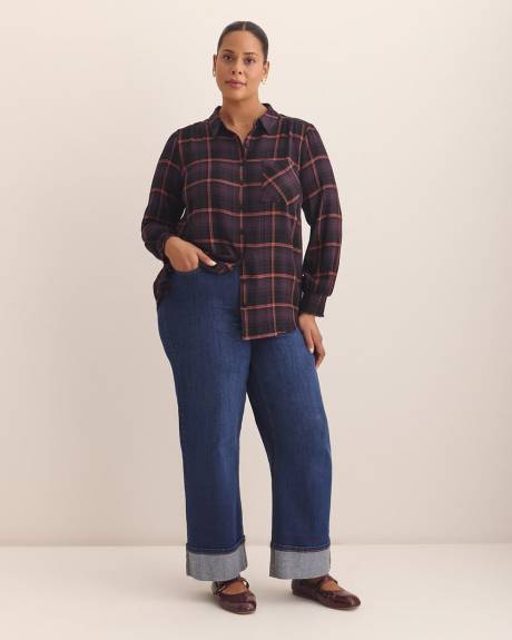 Plaid Long Buttoned-Down Shirt