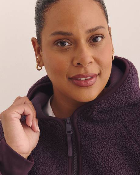 Long Hooded Sherpa Jacket - Active Zone