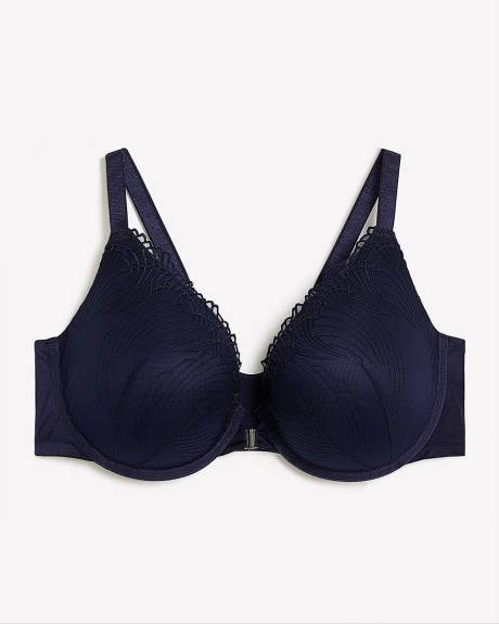 Front-Closure Plunge Bra with Lace - Déesse Collection