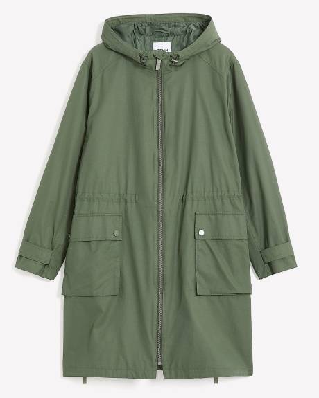 Manteau imperméable à capuche