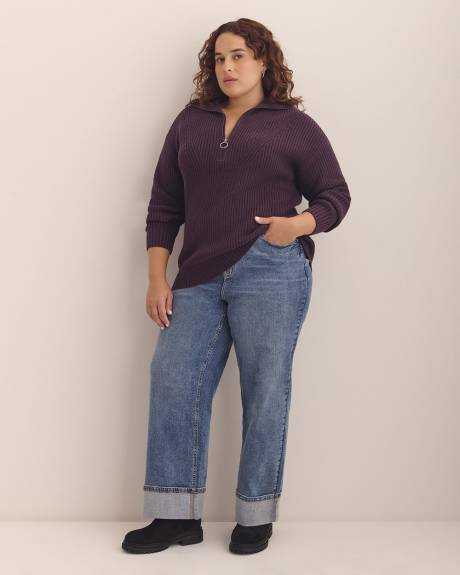 Half-Zip Knit Sweater