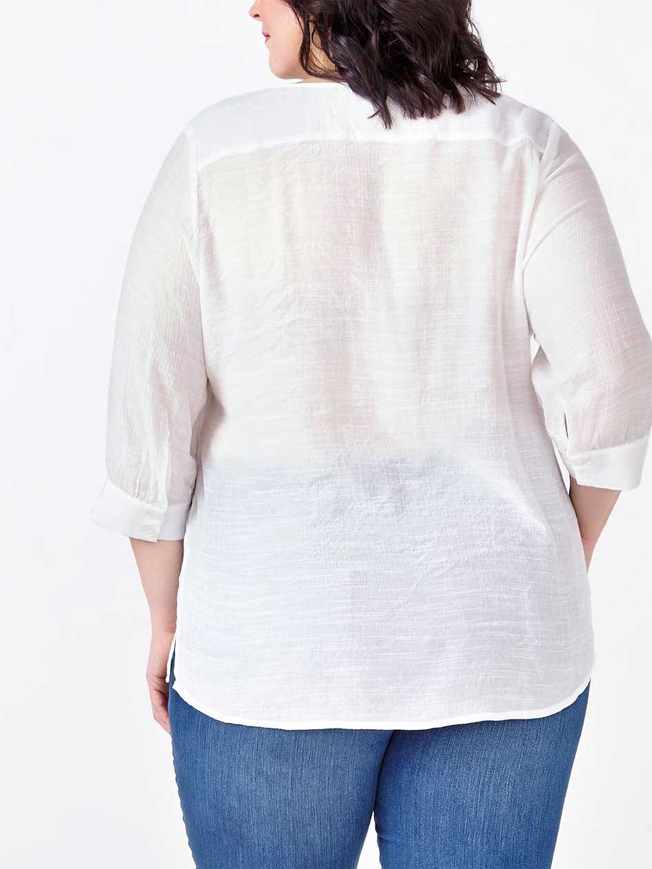 d/c JEANS Long Sleeve Blouse Penningtons