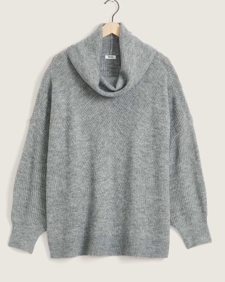Long-Sleeve Sweater with Dropped Shoulders