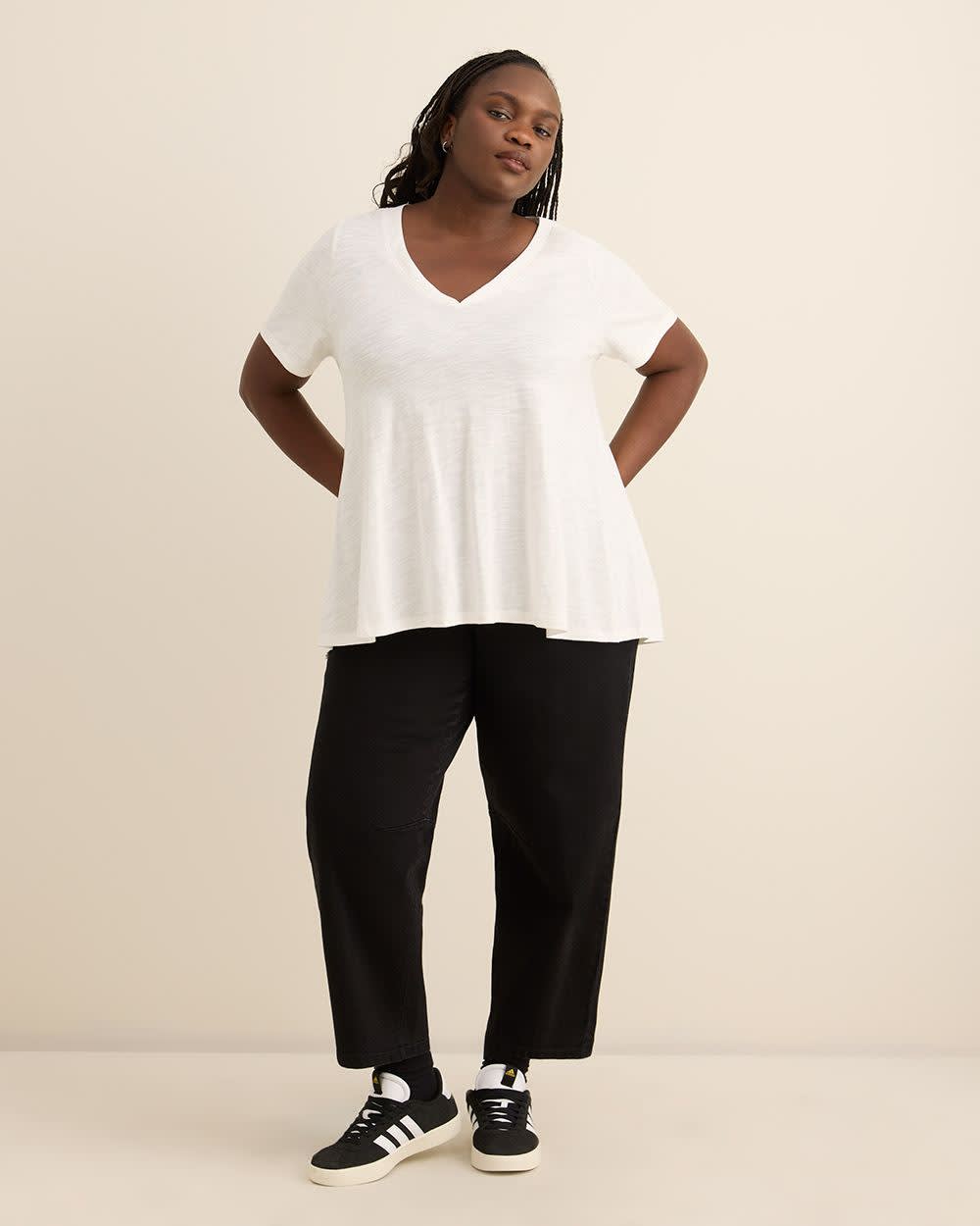 V-Neck Short-Sleeve Swing Top V-Neck Short-Sleeve Swing Top