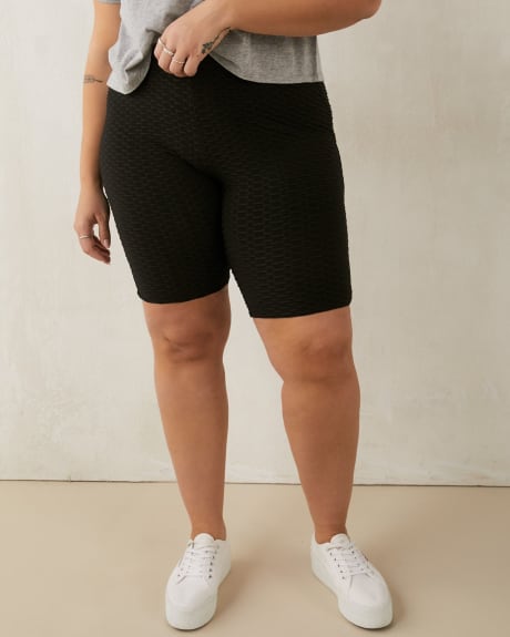 Textured Jacquard Biker Shorts
