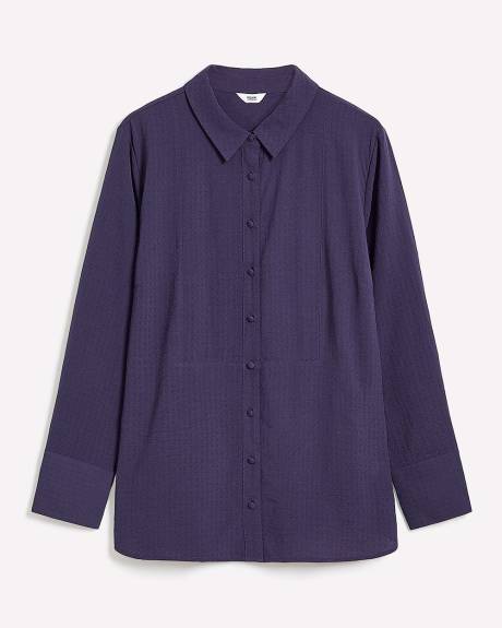 Long-Sleeve Long Tuxedo Shirt