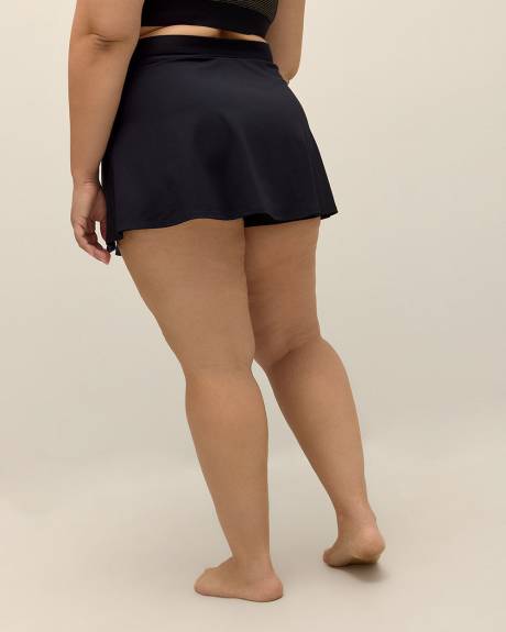 Jupe-maillot noire taille haute