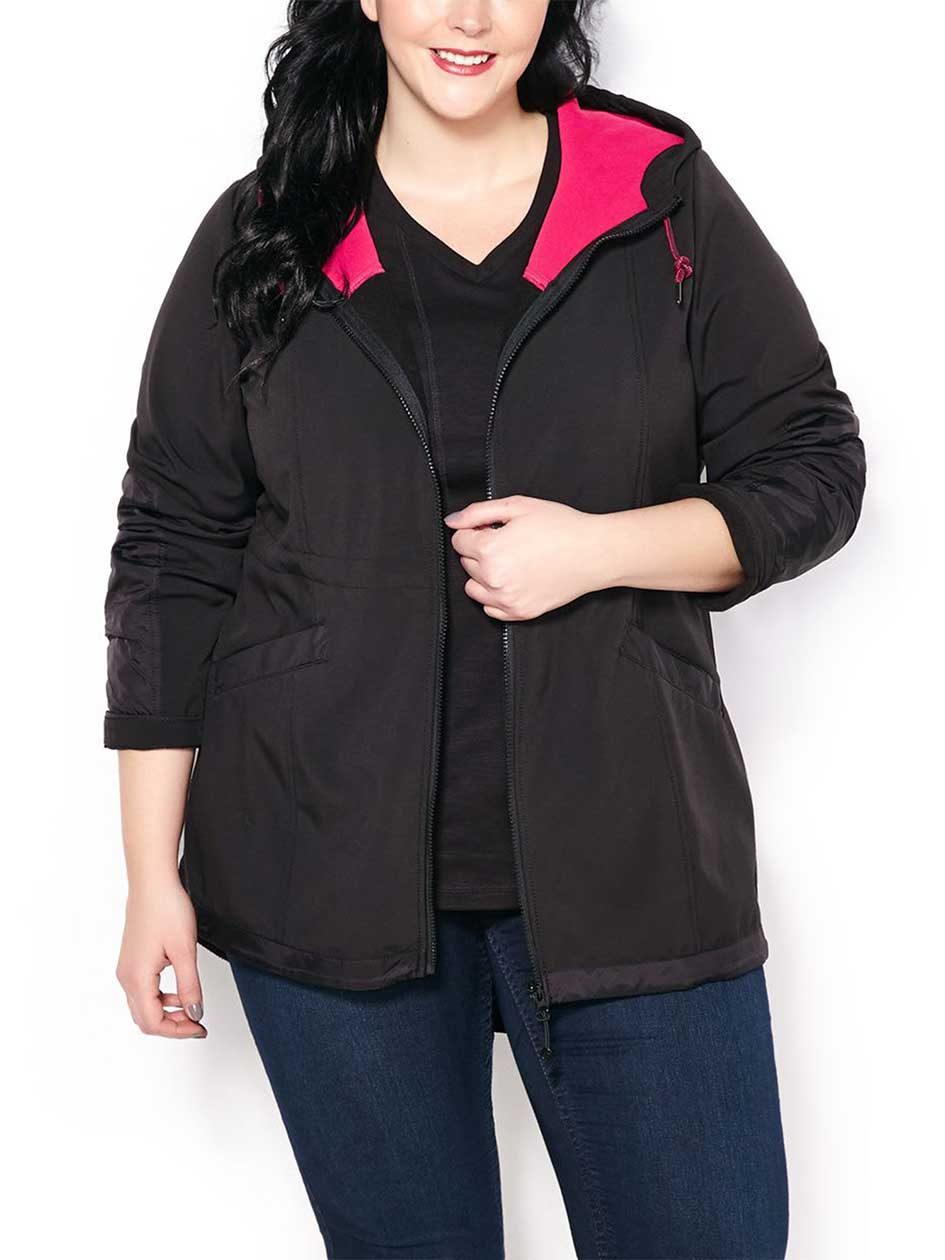 ActiveZone PlusSize Hooded Jacket Penningtons