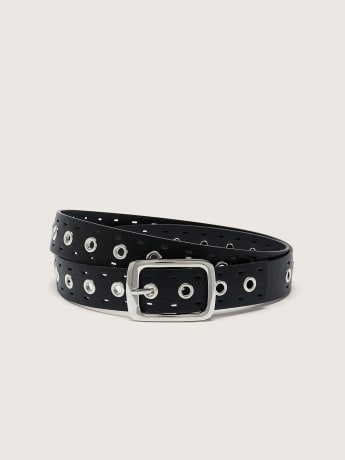 Nickle Eyelet Denim Belt